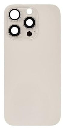 Glass Back Compatible With Phone 16 Pro Desert Titanium Plain with Camera Lens No Logo