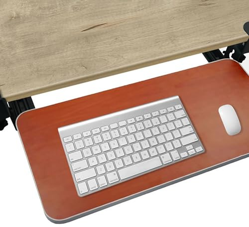 Qinhaixi Altezza Regolabile a Scomparsa sotto Il Vassoio della Tastiera da scrivania, Supporto per Tastiera del Computer ergonomico sotto la scrivania