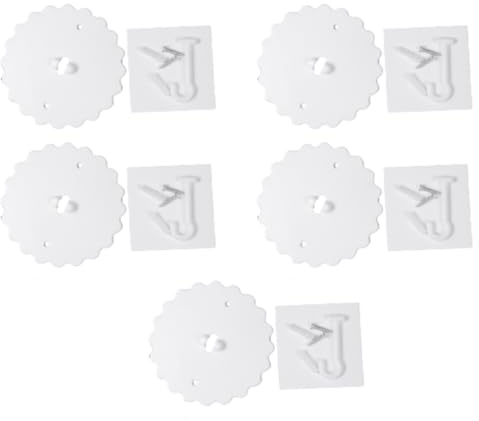 Yarryuter 5-Set Adhesive Ceiling Hooks Mosquito Net and Bed Canopy Hooks Ceiling Hook for Hanging Mosquito Net