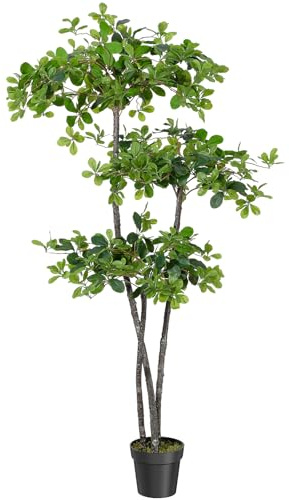 Garvee Künstlicher Schwarzer Olivenbaum, 180 cm Kunstpflanze Olivenbaum für den Innenbereich,UV-beständig Outdoor Dekoration für Stilvolle Räume