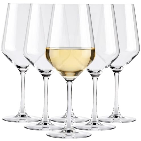 Glasmark KROSNO 1992 Weißweingläser - Transparent - Spülmaschinengeeignet - 6er Set - 470 ml