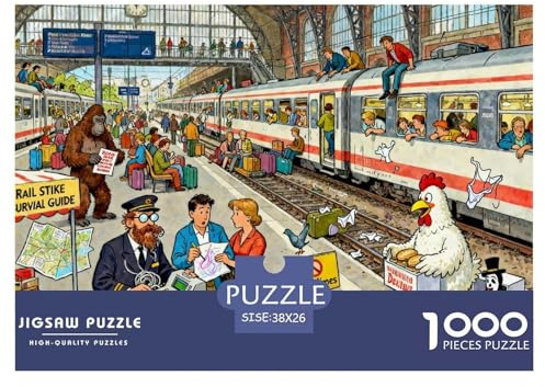 Frankfurt Hauptbahnhof Hölzerne Puzzles Wasserfest 1000-teiliges Puzzle Für Erwachsene Spaß Lernspiele