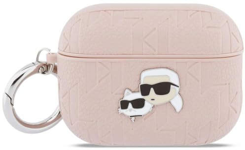 CG Mobile Karl Lagerfeld Monogram Karl & Choupette Kopf-Schutzhülle für AirPods Pro 3 (Pink)