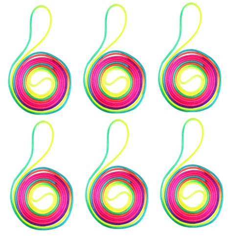 Ginwrek Juguete de Cuerda Cuna de Gato Juego de Cuerda de Mano Juguete de Dedos Suministros Juego de para niños Color arcoíris 8 Piezas