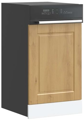 HengCaDa Porto Artisan Oak Dishwasher Cover 45 x 1.5 x 57 cm for Kitchen Cabinet, Dishwasher Protection, Durable Wood Material, Timeless Design, Easy Care, Suitable for Sideboard, Chest of Drawers
