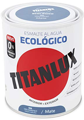 TITANLUX Ökologischer Acryl-Emaille, matt, 750 ml (Grau Marengo 0550)