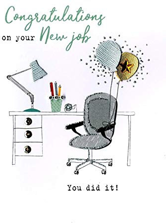 Irresistible Congratulations On Your New Job Greeting Card Embellished Cards