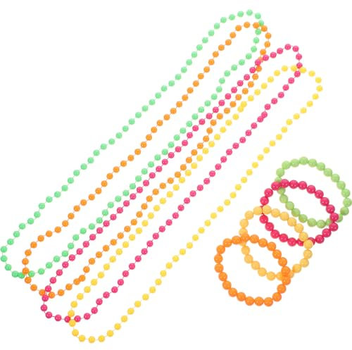 BESTOYARD Neon Bead Halskette Farbe Bead Armband Kostümzubehör
