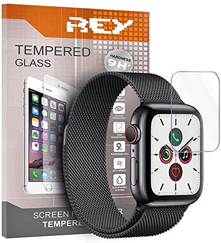 3X Protector de Pantalla para Apple Watch Series 6 - Series 5 - Series 4 - SE de 44mm, Cristal Vidrio Templado Premium