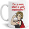 Tassendruck Tasse mit Spruch Comic I am a mom zum Muttertag - Mama/Papa/Geschenk/Weiss
