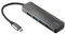 Trust Halyx Mini USB-C Hub 3.2, 4 Port USB-A Anschlüsse, USB Adapter, USB Verlängerung Datenhub, Dünn und Kompakt, USB Verteiler, USB Splitter für PC, Computer, Laptop, MacBook - Grau