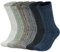 Justay 6 Pairs Mens Wool Socks Thermal Winter Work Socks Warm and Breathable Running Hiking Socks