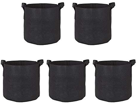 Mintice 5Pcs Sac à Plantes Sac de Culture pour légume Plantation Croissance latérale Pots récipient Respirant de planteur Jardin pour Pomme de Terre, Tomate, Carotte 5 gallons