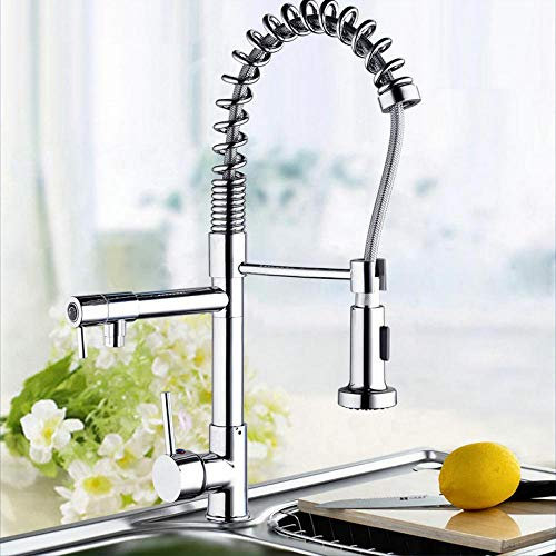 Chongyang Rubinetto Per Cucina Estraibile Con Miscelatore Per Lavabo Da Cucina Con Doccetta A Doppio Canale Per Irrigazione A Doppio Canale