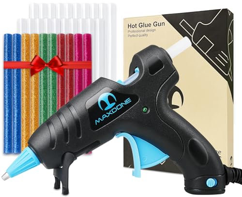 Hot Glue Gun, Mini Fireproof Hot Glue Gun for Crafting with 30pcs Glue Sticks Fabric Glue Guns Fireproof for DIY Handicrafts and Repair