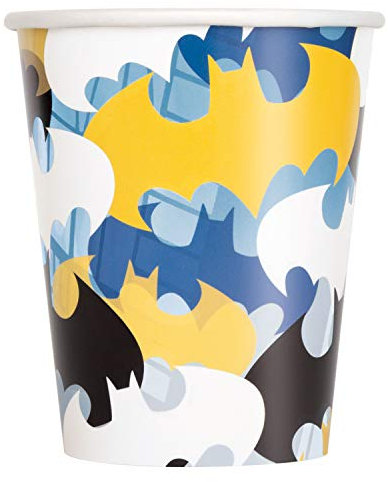 Unique Party 77516EU - Papierbecher - 266 ml - Batman Party - 8er-Pack