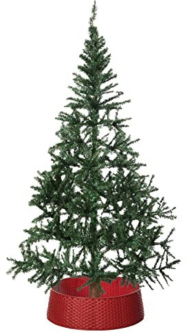Großer Rattan-Weihnachtsbaumrock, Rot