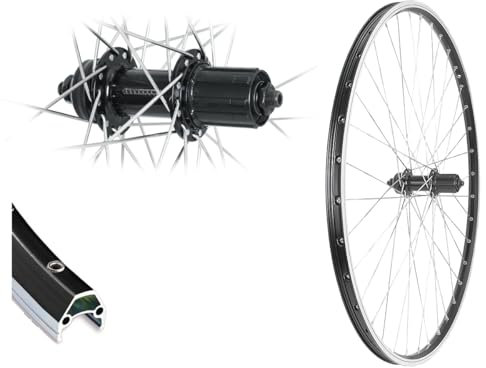 28 Zoll Hinterrad Cut19 Hohlkammerfelge schwarz 8,9,10 Fach V-Brake Industrielager Disk 622-19 Laufrad