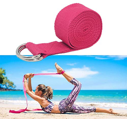 BOduShang Yoga Belt Yogaband Perfekt zum Halten von Posen Yoga Strap Flexibilitäts-Yoga-Gurt Fitness-Übung Yoga-Gürtel Yoga-Blöcke und Gurt pink,183cm