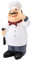 Tomotato Harz Kochfiguren, Dekorative Chef Statue Ornament, Kochen Geschenkidee und Sammlerstück für Küche Esszimmer Café Bar Bäckerei Dekoration(Hold Spoon)