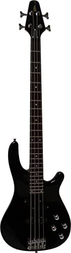 BASSO ELETTRICO NERO - BASSI ELETTRICA NERO A 4 CORDE - MSA LONG SCALE JB