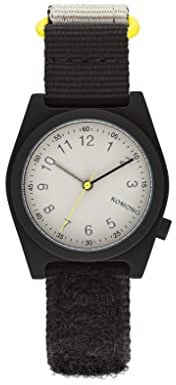 KOMONO Rizzo Teenager-Chronographenuhr für Mädchen und Jungen, mit rosa Zifferblatt und rosa recyceltem Gurtband