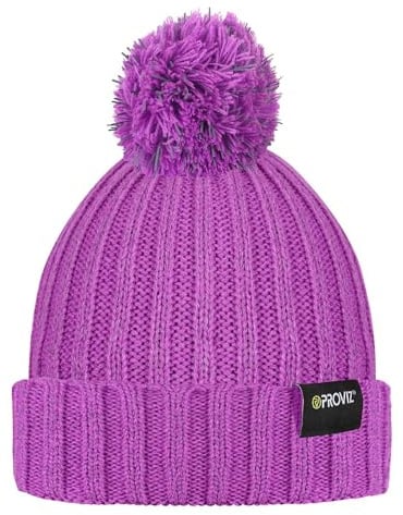 Proviz REFLECT360 Reflective Explorer Fleece-Lined Breathable Soft Unisex Bobble Beanie Hat Hi Visibility, Grey