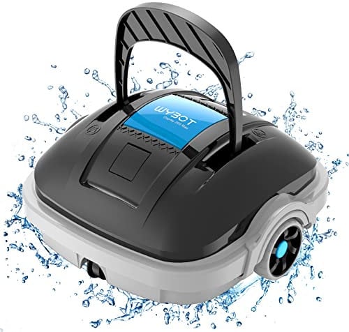 WYBOT Poolroboter, Poolstaubsauger für 100 Minuten Betrieb, automatisches Parken, hohe Saugleistung, kabelloser Poolreinigungsroboter bis zu 80 m², Dunkelgrau