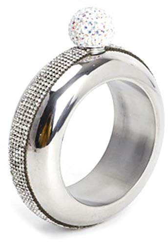 Josenidny Stainless Steel Bracelet Flasks Portable Hip Flask Flagon Drinking Kitchen Container,Silver