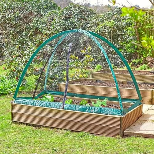 Garden Mile 1.2m x 1.8m Insect Mesh Fruit Cage Cloche for Growing Vegetables | Pop Up Garden Netting Greenhouse Plant Cover for Veg Patch Crop Protection Raised Beds Planters Allotment