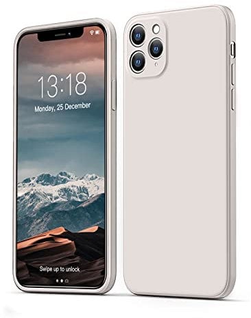 GOODVISH Ultra Slim Liquid Silicone Case Compatible with iPhone 11 Pro 5.8 inch | Upgraded Camera and Screen Protection | 360 ° Full Covered Shockproof Cover(Stone Grey)
