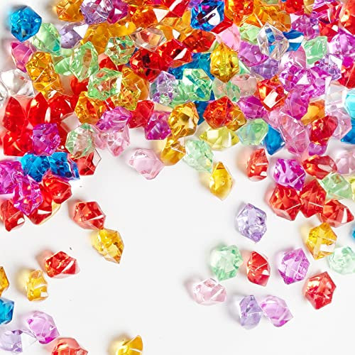 XIANGLONGY 100 Stück Groß Edelsteine für Kinder, Acryl Diamanten Kinder, Dekoglassteine, Bunte Kristalle für Hochzeit, Party, Vasenfüllung, Schatzsuche im Sandkasten