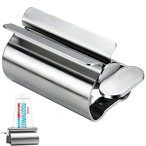 Tubenquetscher Tubenpresse, Zahnpasta Ausdrücker aus Edelstahl mit Standfunktion, Sparen Zahnpasta total Squeeze Out leere Rohre, Toothpaste Dispenser Tubenquetscher für alle Tube