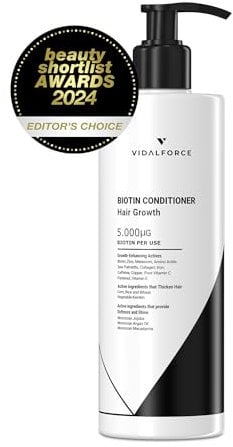 Conditioner Biotin Hochdosiert 5000 mcg und 18 Haarvitamine Gegen Haarausfall XXL I Haarausfall Männer und Haarausfall Frau I Conditioner Gegen Haarausfall 400ml