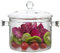 Glass Cooking Pot, 1.5L/50 OZ Glass Saucepan with Cover, Transparent Heat Resistant High Borosilicate Glass Stovetop Pot and Pan with Lid, Easy Grip Handles, Safe for Pasta Noodle, Soup, Milk, Tea