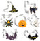 Halloween-Ausstechformen-Set, 7 Stück Plätzchen Ausstechformen für Halloween Geist, Fledermaus, Kürbis, Katze, Hexenhut, Spinne zum Backen von Edelstahl Urlaub Ausstecher
