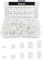 Lot de 98 rondelles d'espacement rondes en plastique ABS pour vis M5, M6 avec boîte de rangement (Blanc)