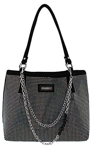 MEGAUK Große Damen-Tragetasche, Pailletten-Schultertasche, glänzende Einkaufstasche, Glitzer, tägliche Geldbörse, Handtasche für Frauen und Mädchen