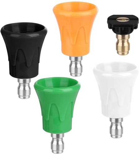 Yubunt Pressure Washer Nozzle Replacement,Upgraded Protective Cover Pressure Washer Nozzle,Orifice 3.5 with 5Pcs 1/4Quick Connect Pressure Washer Accessories.