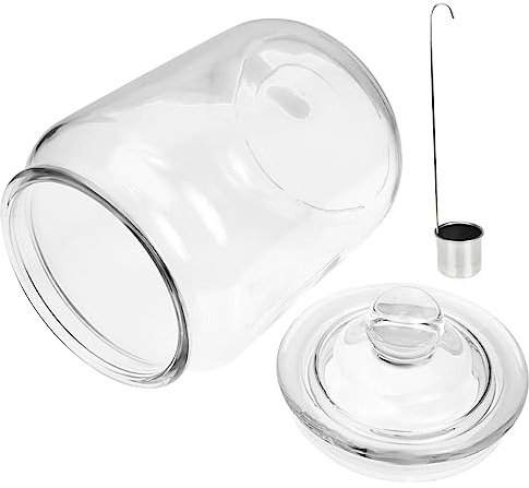 GRIRIW Thick Glass Sparkling Wine Bottle Multi-Functional Beverage Jar Airtight Storage for Parties Kitchen