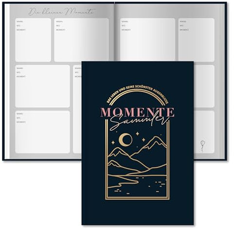 BIROYAL Momentesammler Eintragbuch | Eintragbuch für die schönsten Augenblicke | A5 Eintragbuch für Erinnerungen | Erwachsene Memory Book für Momente für Uns, Erinnerungen & Erlebnisse