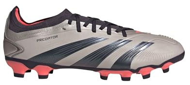 adidas Unisex Predator Pro MG Fußballschuh Platinum Metallic/Aurora Black/Turbo 43 1/3