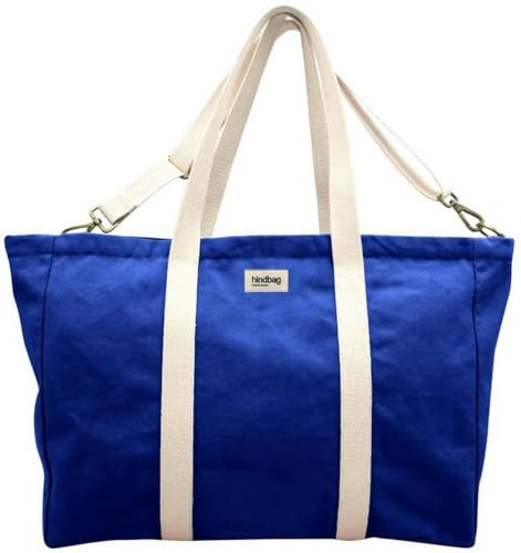 Hindbag – Kollektion Jean – Weekender Tasche - Bio-Baumwolle (Electric Blue)