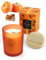 Kürbis-Gewürzkerze – 9,7 oz/275 g Kürbiskerze in orangefarbenem Milchglas mit Holzdeckel und knisterndem Holzdocht in luxuriöser Geschenkbox – gemütlich, warm und beruhigend
