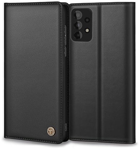 Handyhülle für Samsung Galaxy A52/A52S 4G 5G Hülle, Premium Lederhülle Schutzhülle für Samsung A52/A52S Hülle Wallet Kartenfach Standfunktion Klappbar Flip Case für Galaxy A52 5g Hülle, Schwarz