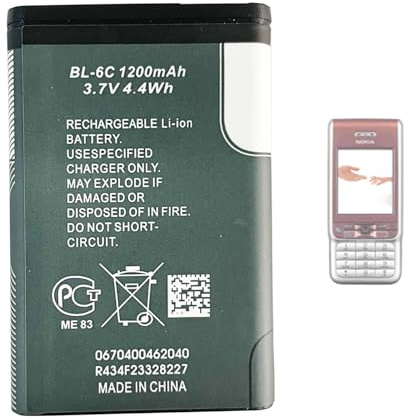 Aousavo BL-6C ersatz akku Kompatibel mit Nokia 3230, 3650, 6260, 6600, 6670, 7610, E70, N-Gage QD, N70, N71, N90 Handy ersatz akku