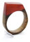 Ring aus Eiche mit rotem Epoxidharz
