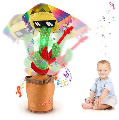 Sprechender Kaktus, Kaktus Plüsch Spielzeug Nachsprechen, Tanzender Kaktus, Singender Kaktus, Dancing Cactus Original, Kaktus Dancing, Nachsprechender Kaktus, Wackel Kaktus, Aufzeichnung,Leuchten