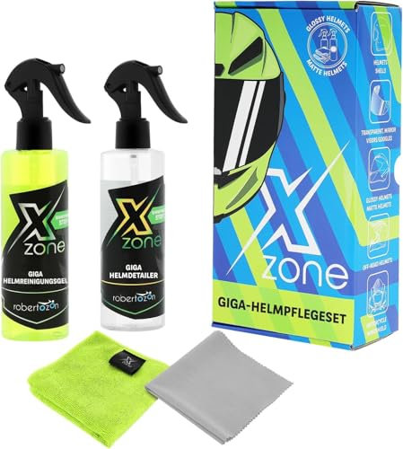 Xzone GIGA Reise-Helmpflegeset Helmreinigungsset - Reinigungsgel Helmdetailer Motorradzubehör - Wartung von Motorradhelmen und Motorradhelm Visier