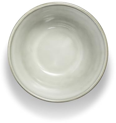 VIDI Alba Set de Saladiers en Blanc Perlé | Set de 6 Saladiers au Design Asymétrique | Ø15 Saladier en Faïence Four, Micro-ondes et Lave-vaisselle | Set Assiettes 6 Personnes